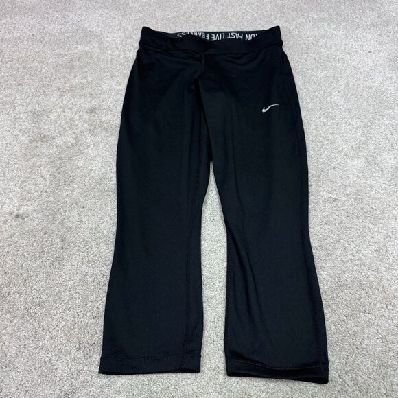 Nike Dri-Fit Leggings Capri Women’s Black Pull On Size Small - Picture 5 of 10